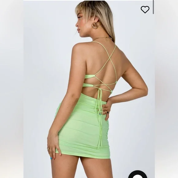 Princess Polly | Dresses | Princess Polly Colette Green Mini Dress |  Poshmark